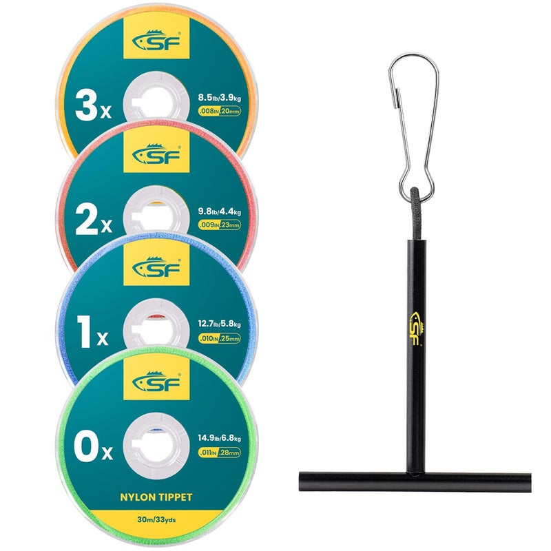 SF -Clear Nylon Tippet with Stand for Fly Fishing Trout (0X, 1X, 2X and 3X) - Image 1